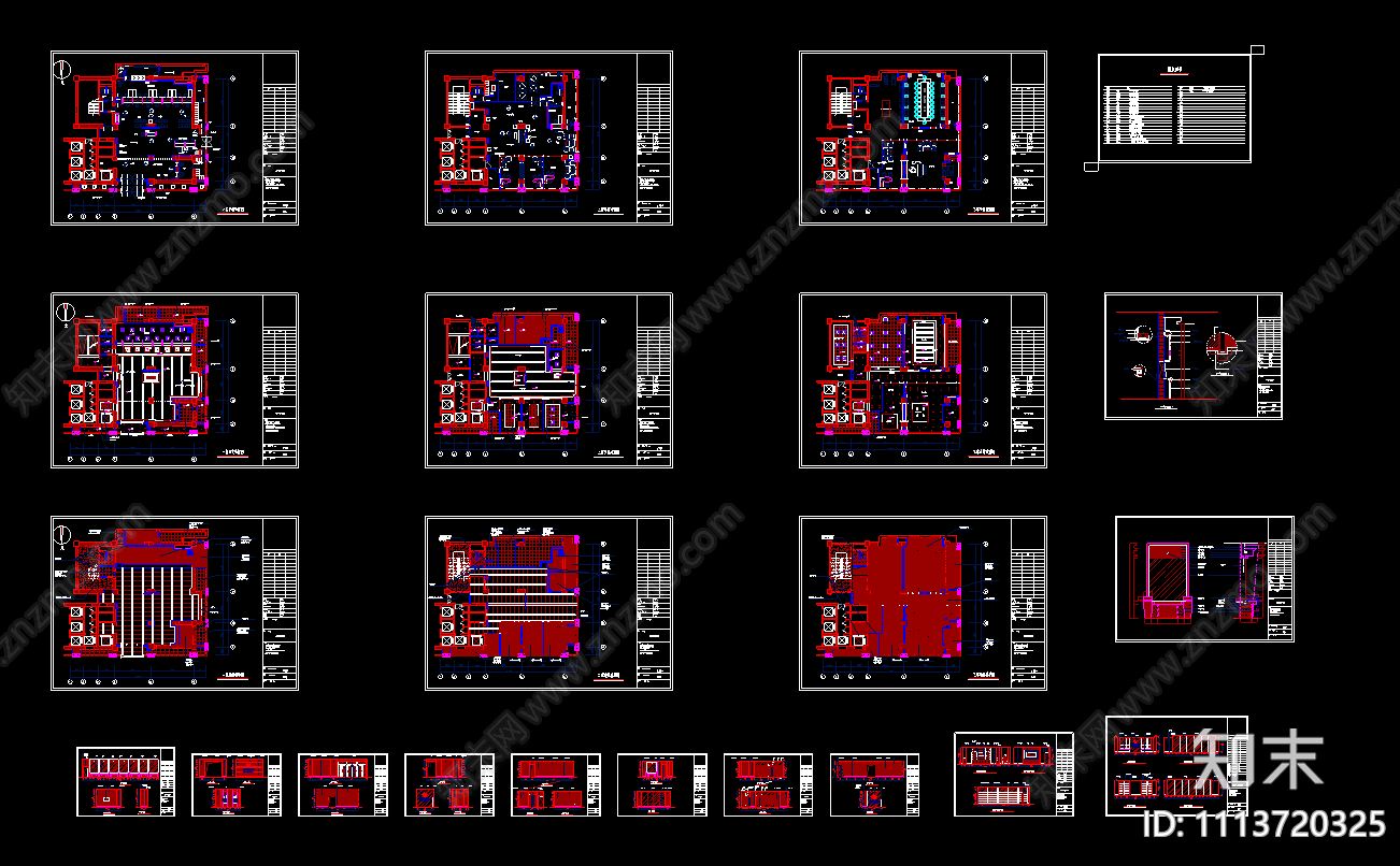 中信银行某支行装修CAD施工图下载【ID:1113720325】