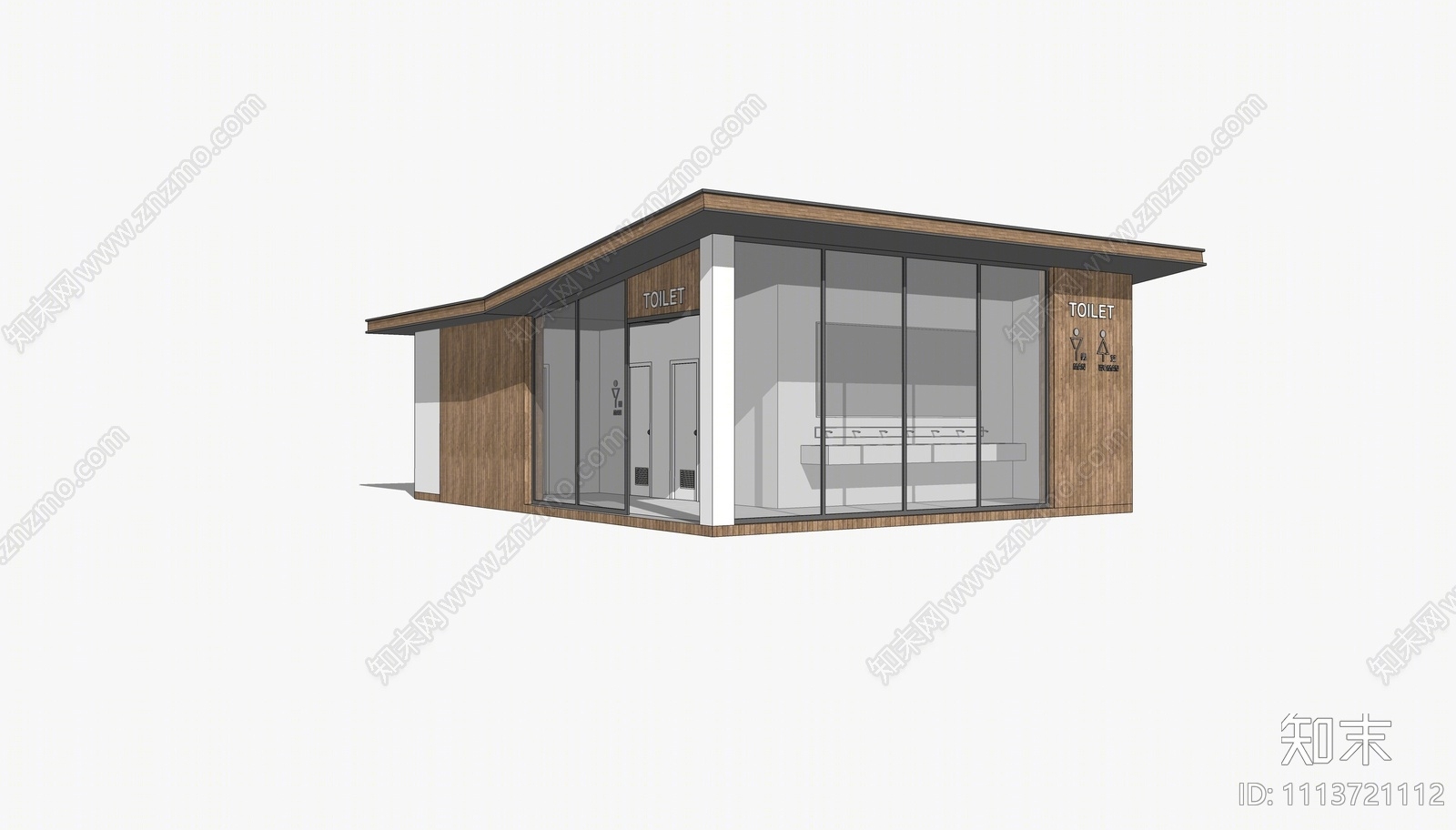 现代公共厕所SU模型下载【ID:1113721112】