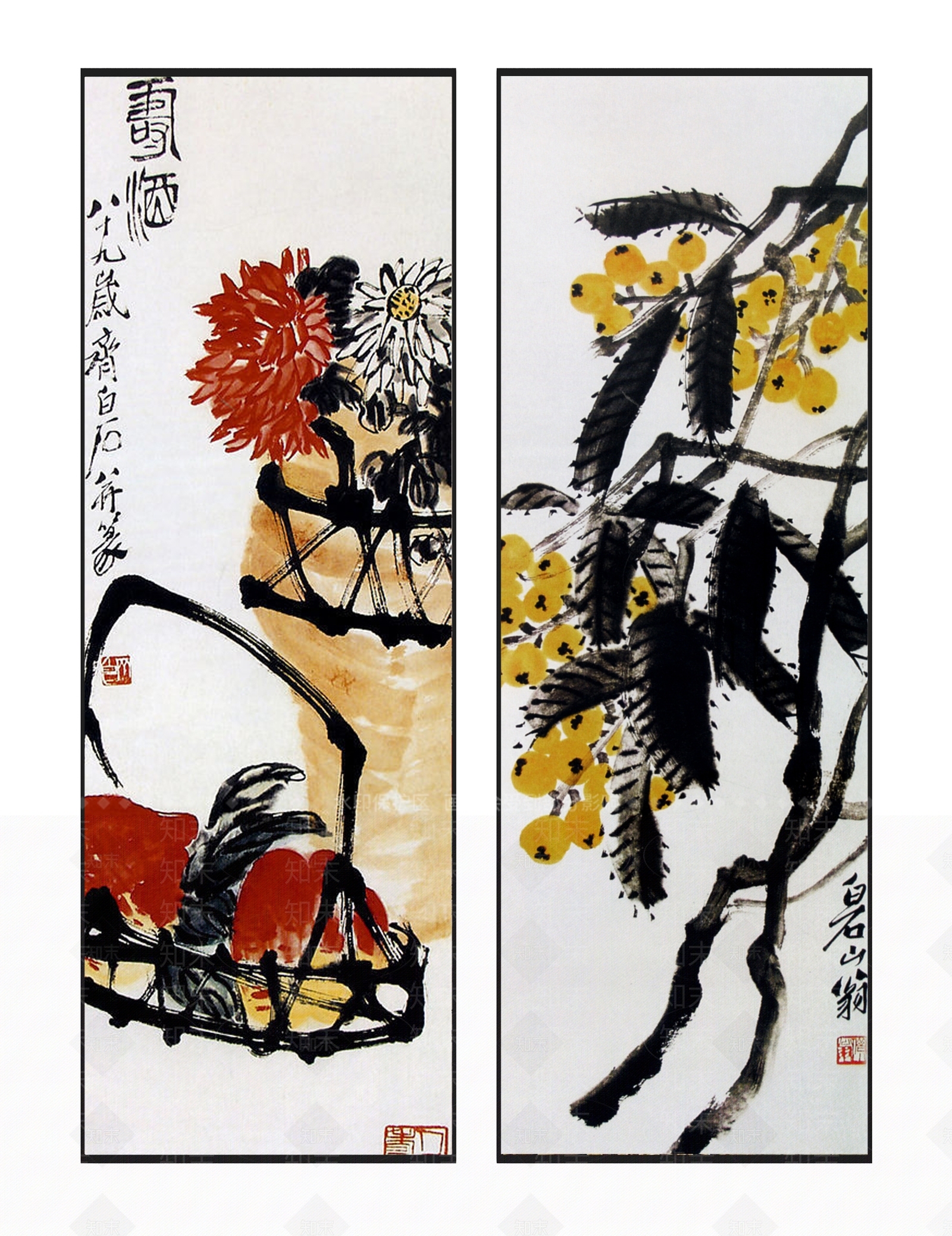 新中式禅意意境花卉琵琶图案挂画组合3D模型下载【ID:1113722465】