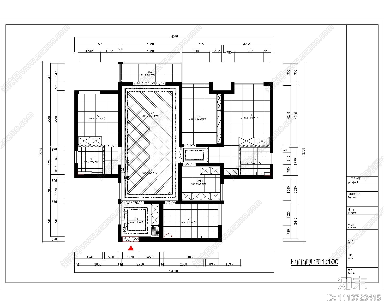 欧式风格施工图效果图cad施工图下载【ID:1113723415】