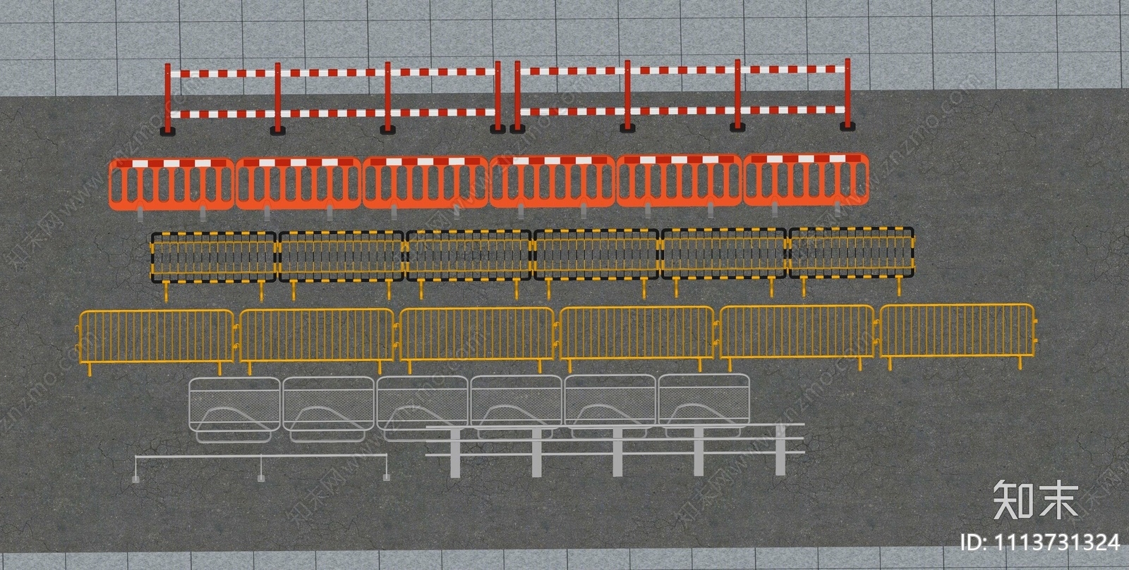 现代道路围栏SU模型下载【ID:1113731324】