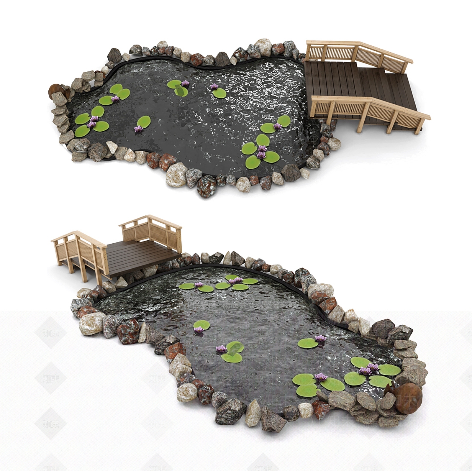 现代景观水池3D模型下载【ID:1113737532】