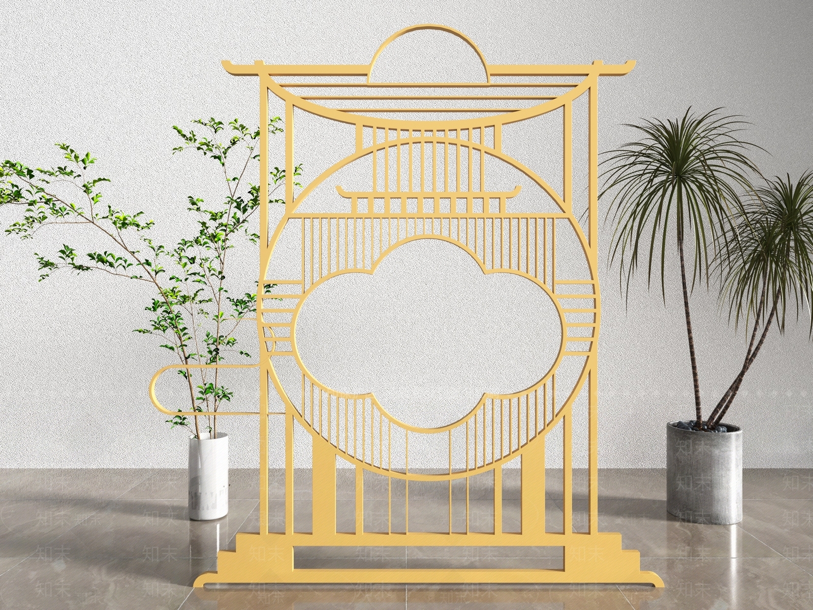 新中式屏风3D模型下载【ID:1113741685】