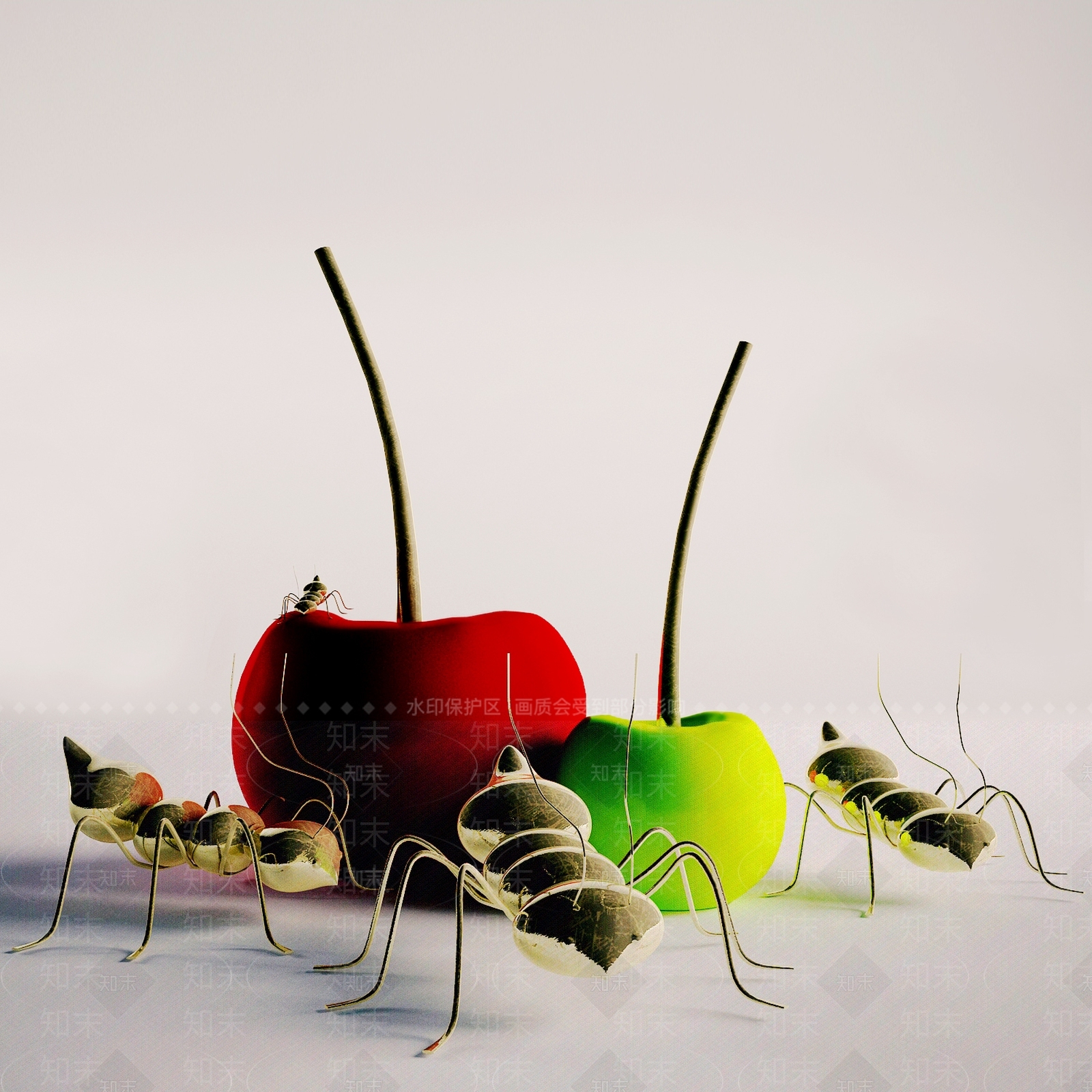 现代蚂蚁雕塑摆件3D模型下载【ID:1113743317】