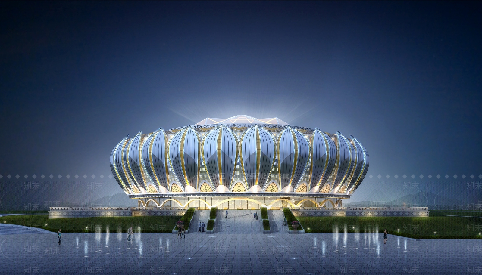 现代体育建筑SU模型下载【ID:1113742259】