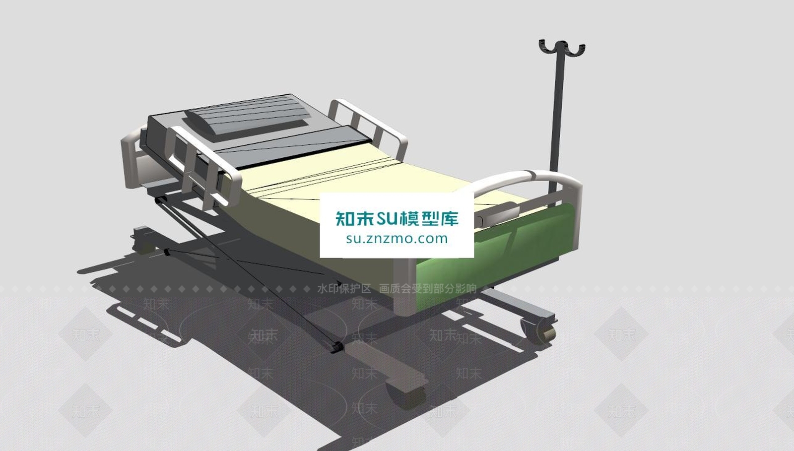 医院医疗器械护理床SU模型下载【ID:172118153】