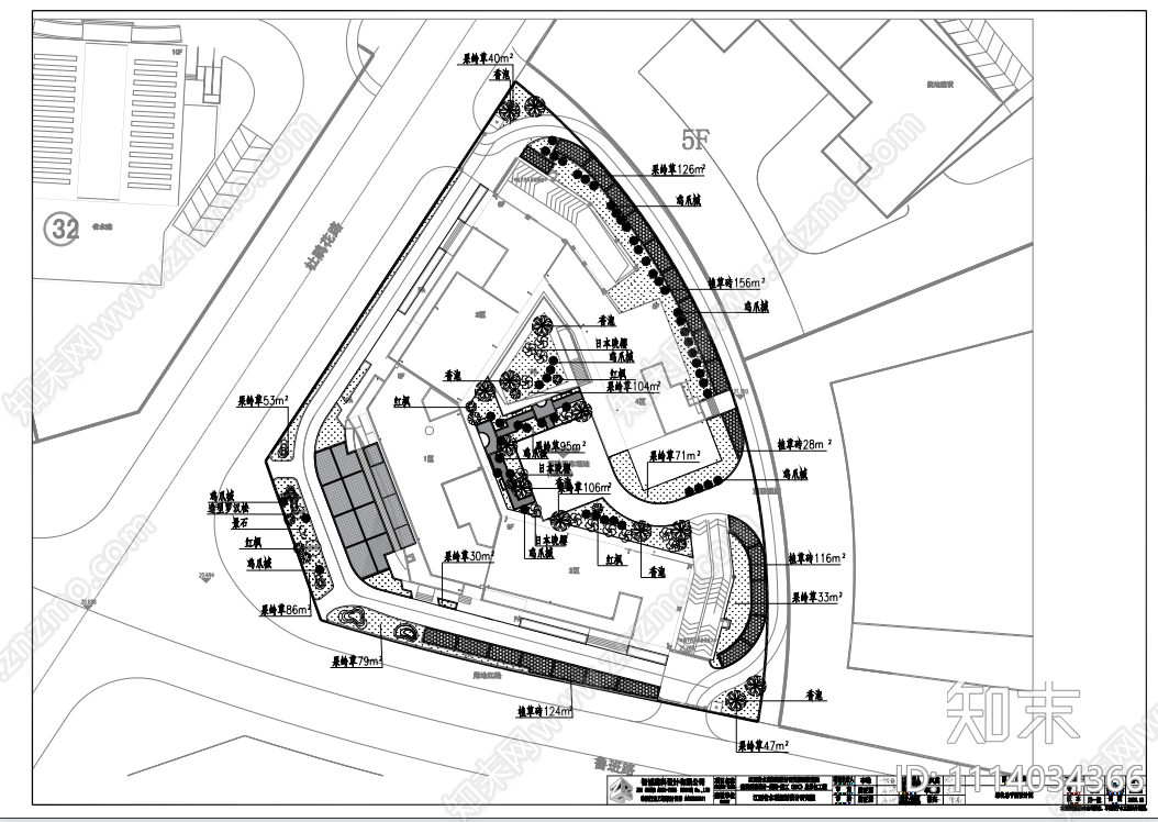 市政广场绿化施工图cad施工图下载【ID:1114034366】