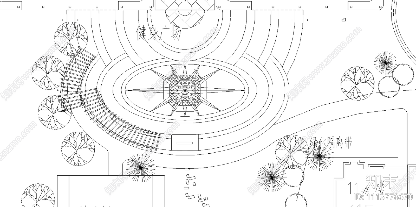 多层小区平面图设计施工图下载【ID:1113778670】