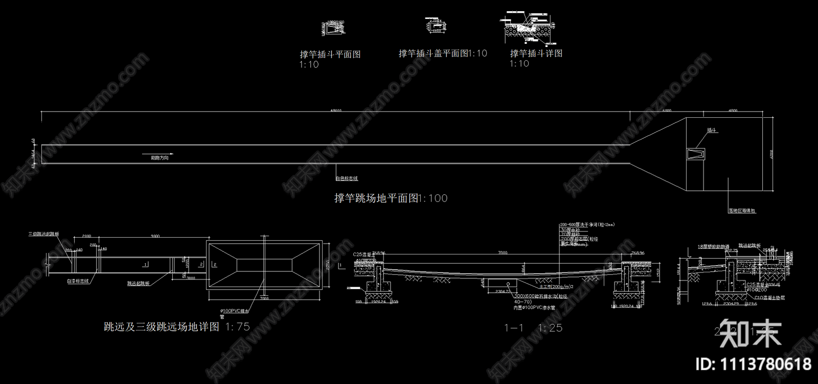 体育健身场所施工图cad施工图下载【ID:1113780618】