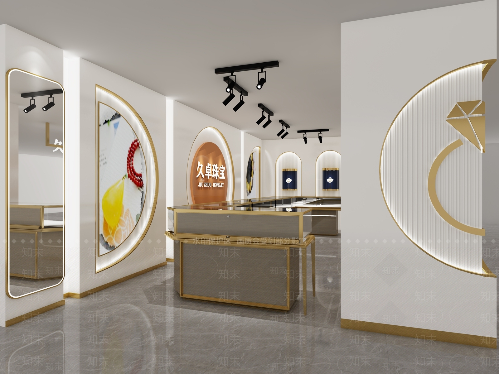 现代珠宝店3D模型下载【ID:1113784253】