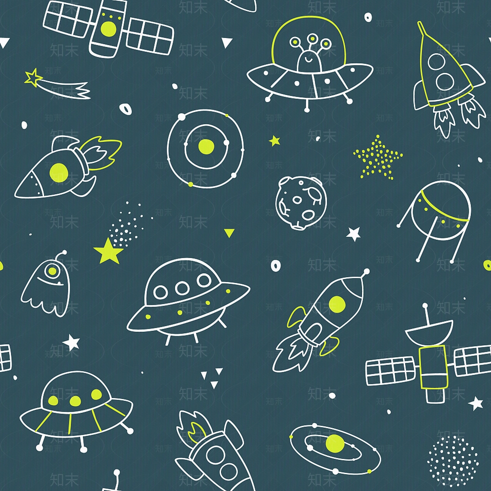 儿童房太空星空壁纸贴图下载【ID:1113788073】