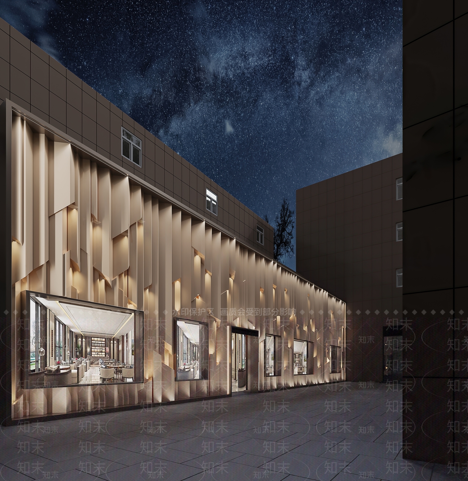 现代店面门头门面3D模型下载【ID:1113790729】