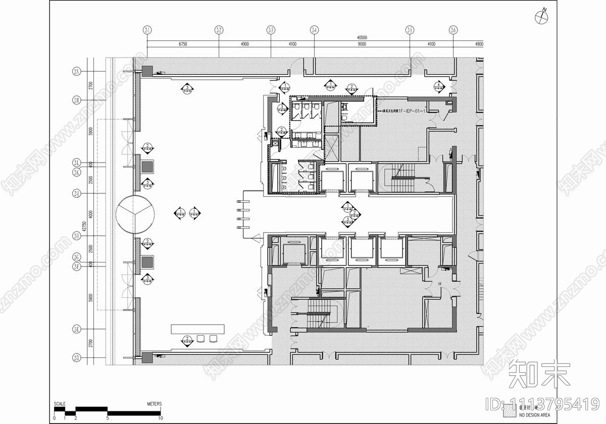 上海漕河泾科技绿洲办公楼施工图cad施工图下载【ID:1113795419】