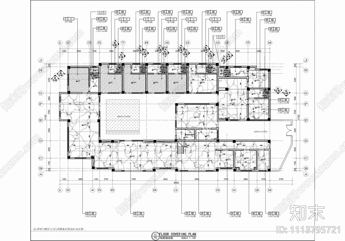 700㎡民宿CAD施工图cad施工图下载【ID:1113795721】