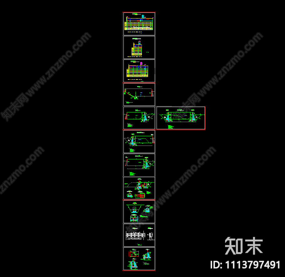 水利堤防护岸标准断面CAD图施工图下载【ID:1113797491】