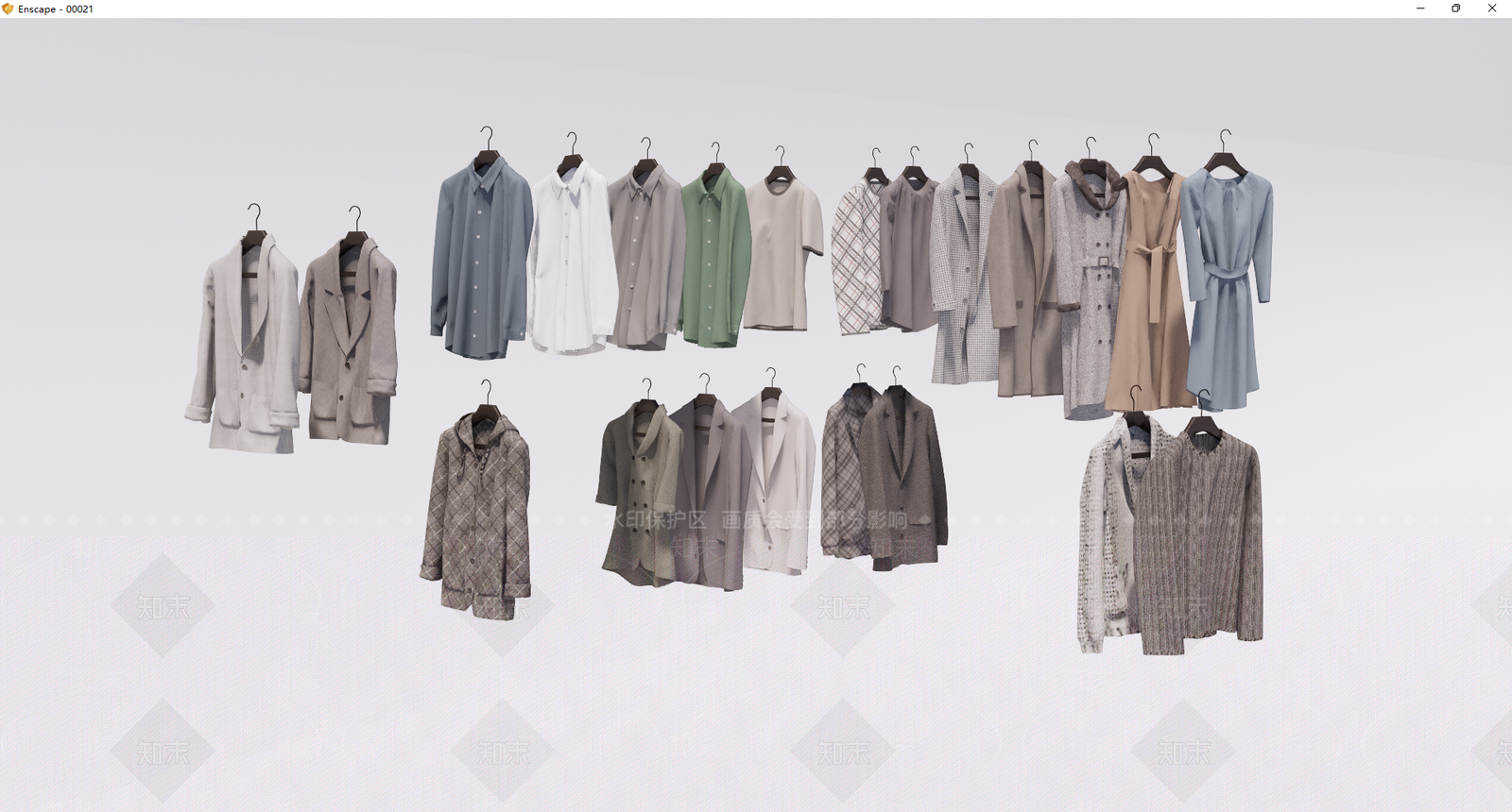 现代衣服SU模型下载【ID:1113799549】