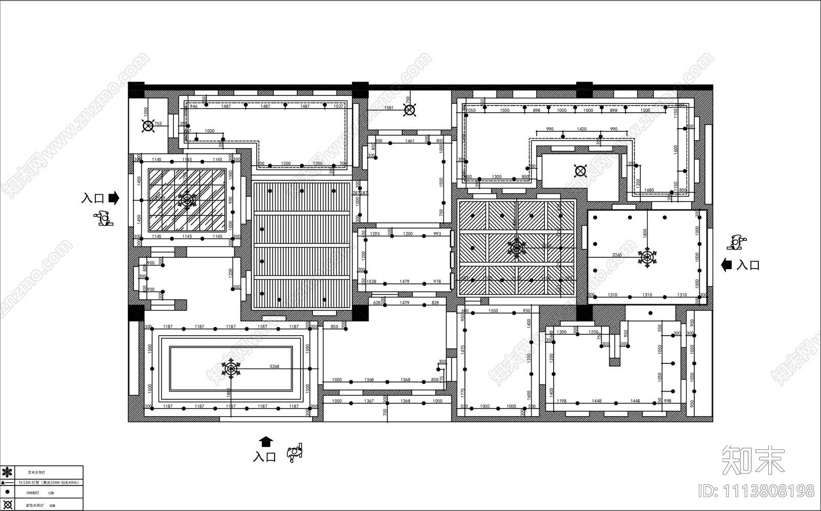 280平米木门展厅设计CAD施工图施工图下载【ID:1113808198】