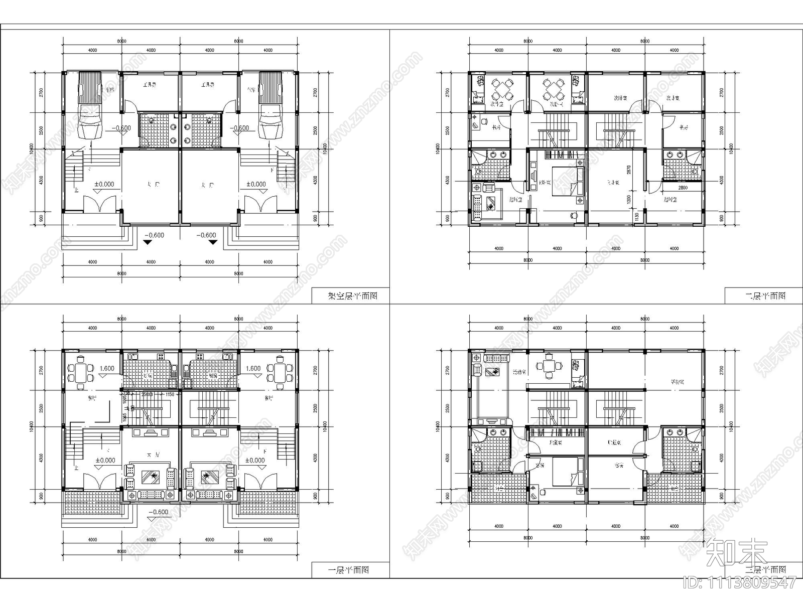 农村双拼自建房施工图施工图下载【ID:1113809547】