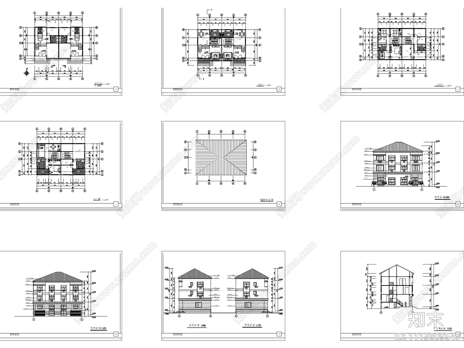 农村双拼自建房施工图施工图下载【ID:1113809547】