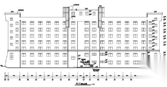 某八层教学大楼建筑施工图cad施工图下载【ID:151576130】