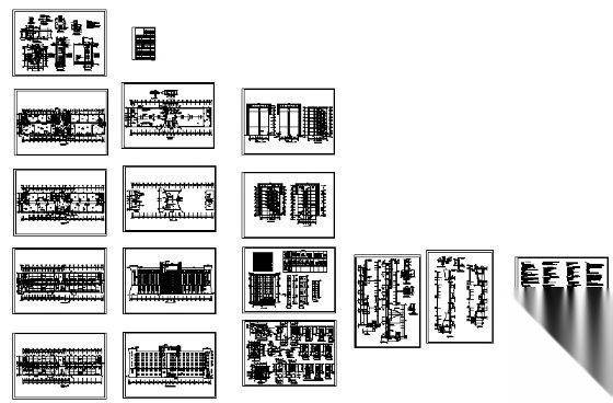 某八层教学大楼建筑施工图cad施工图下载【ID:151576130】