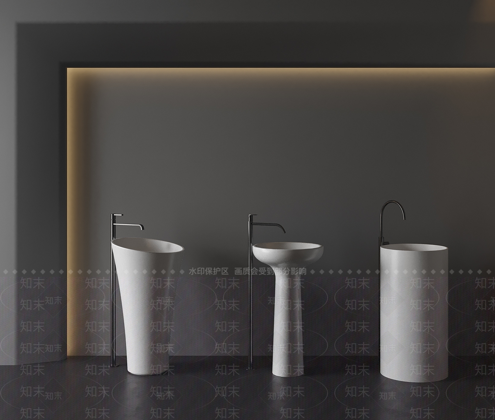 现代洗手台3D模型下载【ID:1113820032】