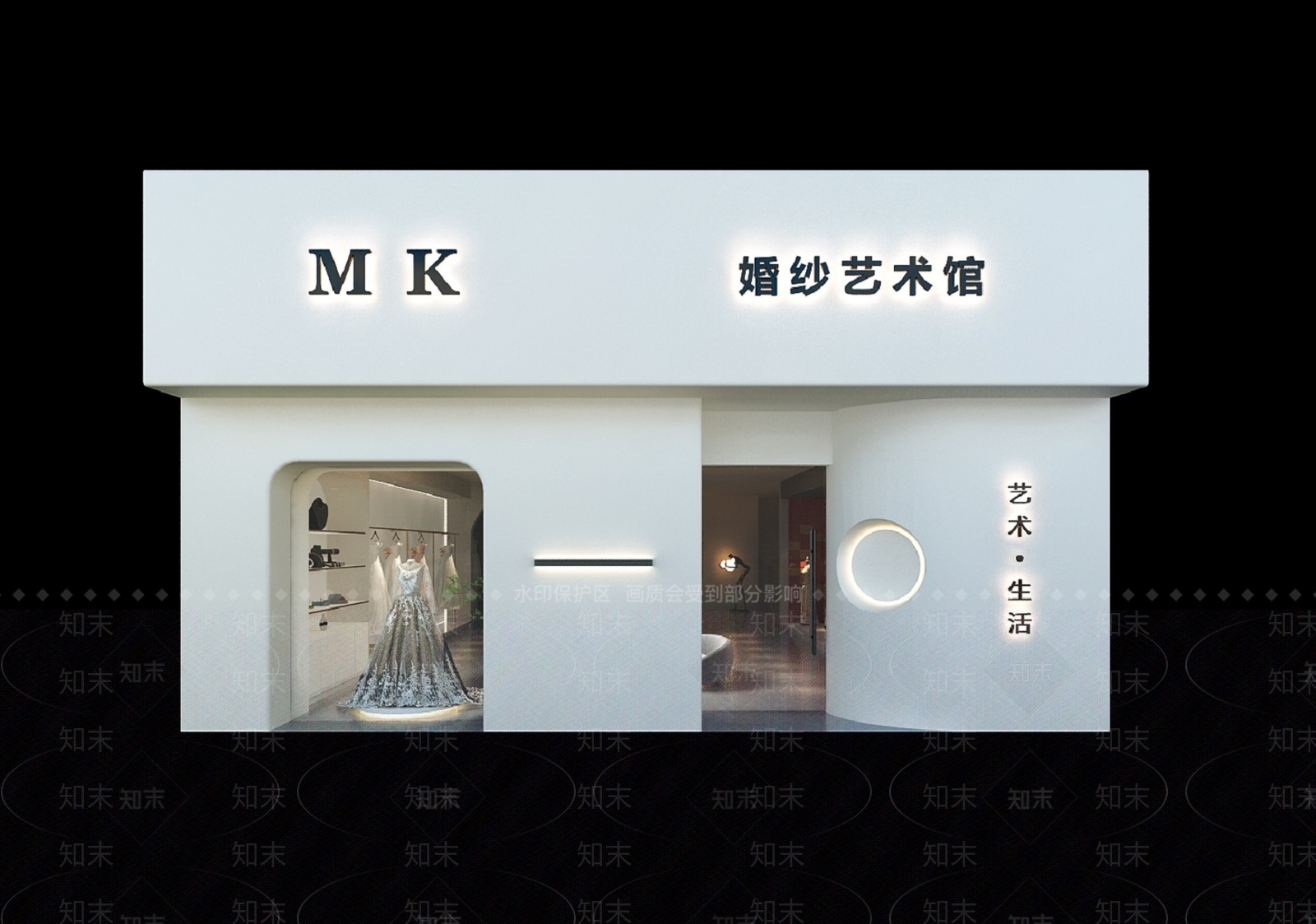 现代婚纱摄影3D模型下载【ID:1113821128】