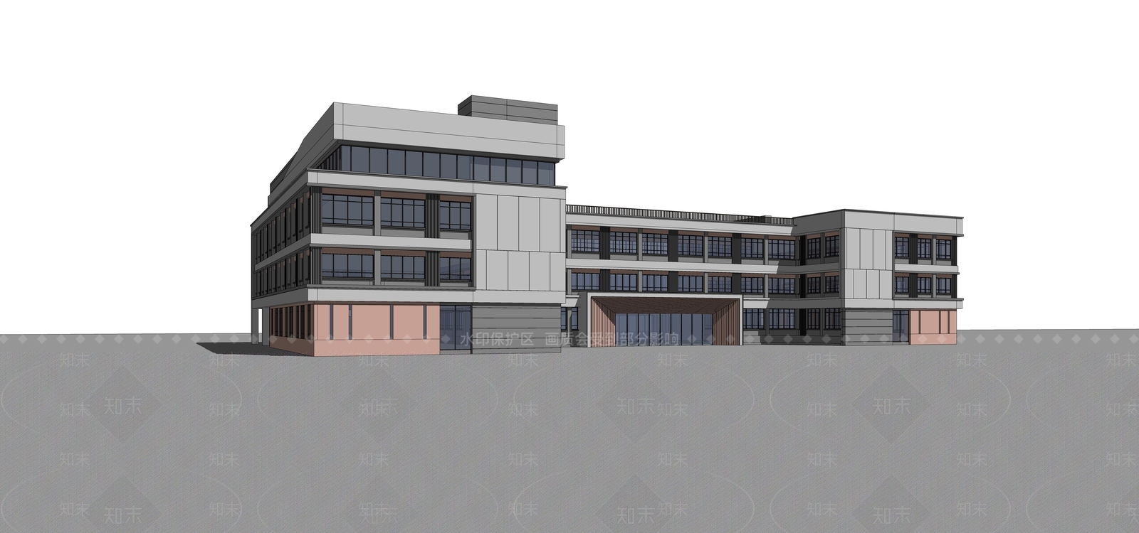 现代医疗建筑SU模型下载【ID:1113821520】