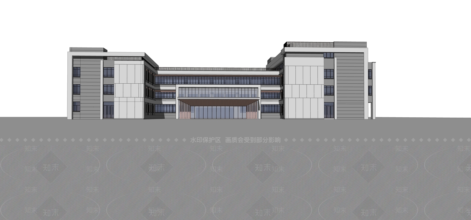 现代医疗建筑SU模型下载【ID:1113821520】
