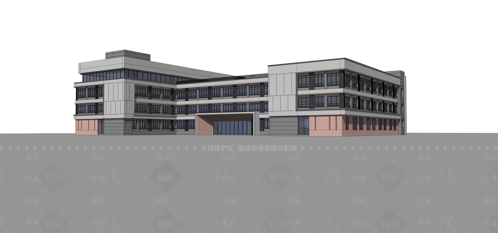 现代医疗建筑SU模型下载【ID:1113821520】