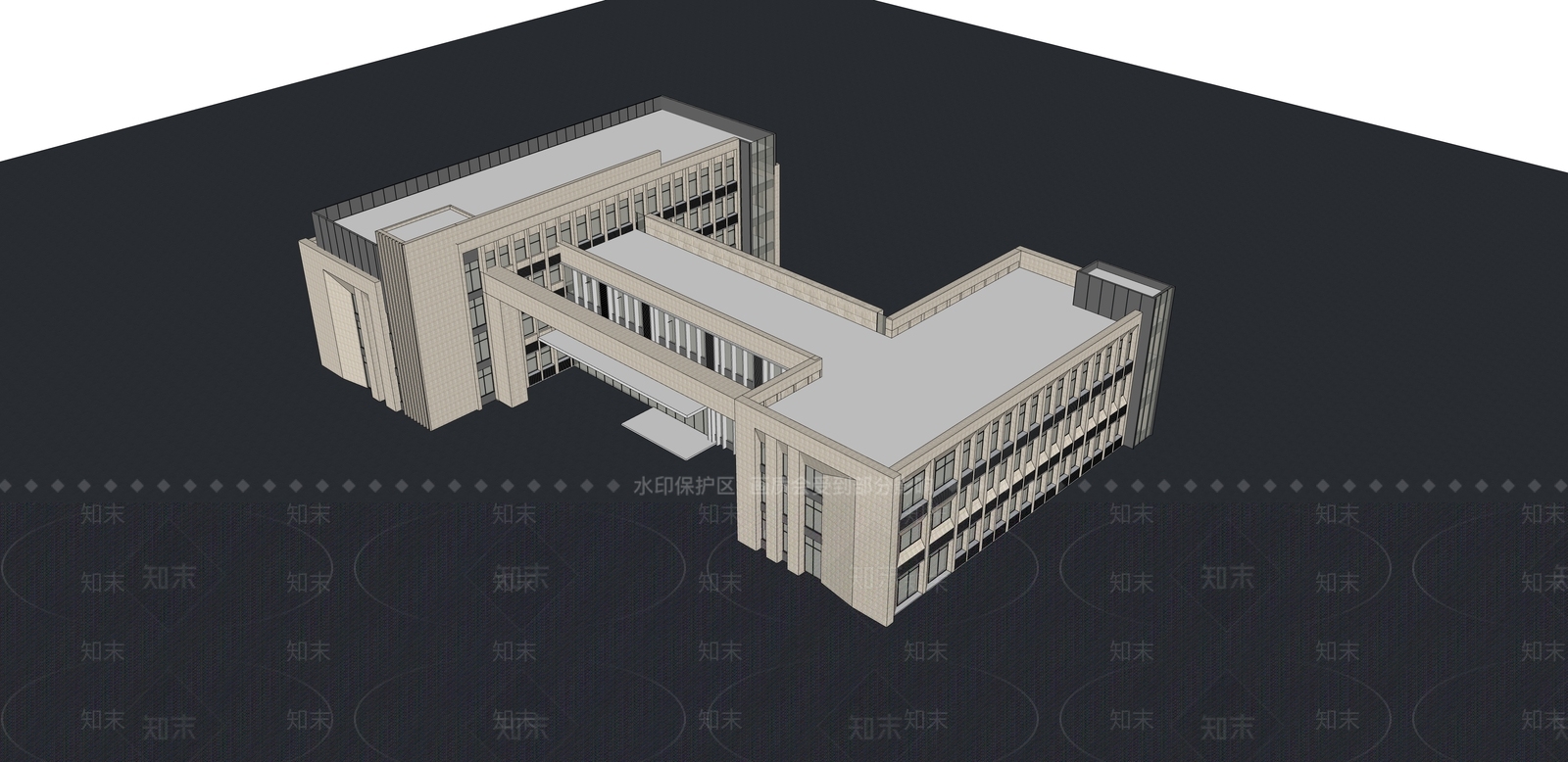 现代医疗建筑SU模型下载【ID:1113821755】