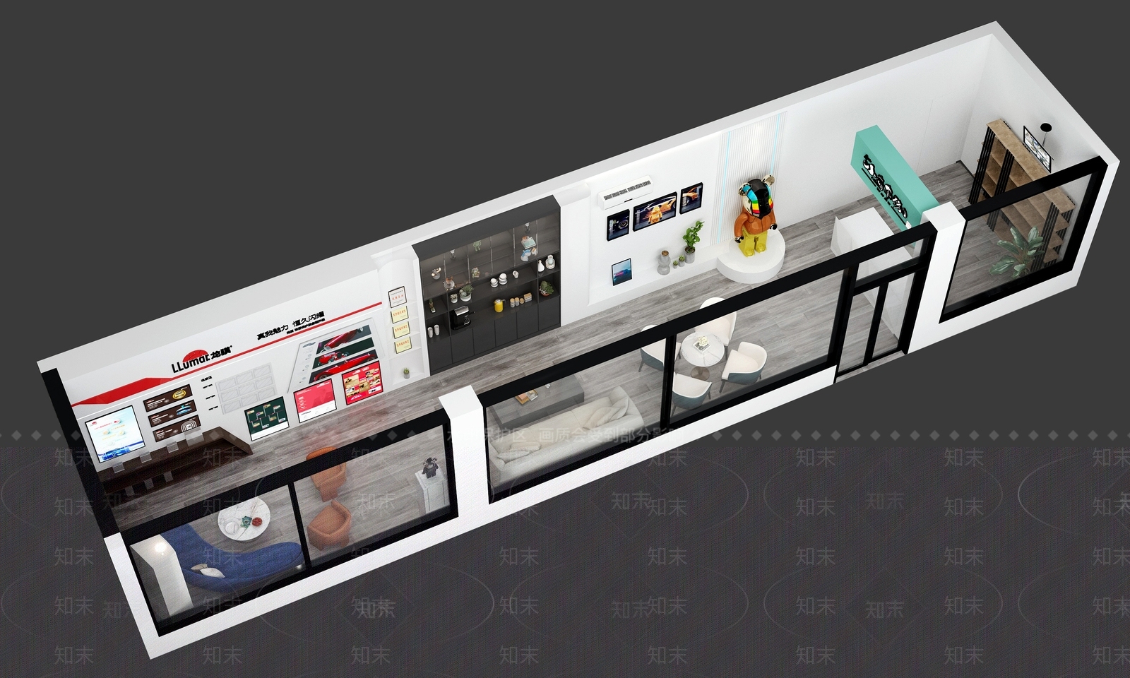 现代休息区3D模型下载【ID:1113841839】