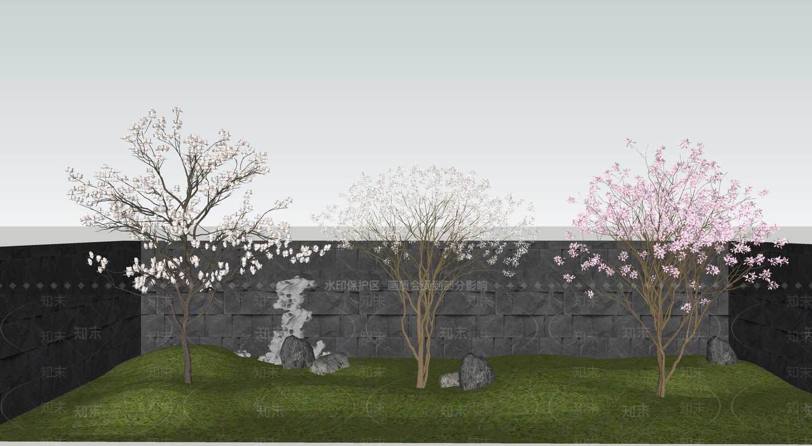 现代玉兰花SU模型下载【ID:1113858975】