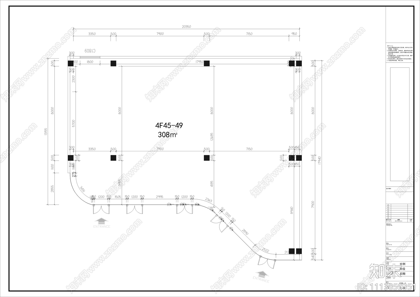 自助烤肉店餐厅CAD平面布置图施工图下载【ID:1113859351】