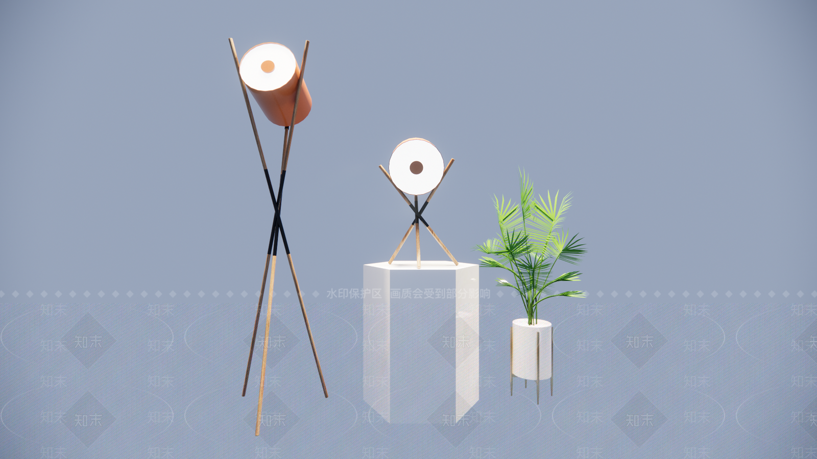 现代灯具组合SU模型下载【ID:1113862256】