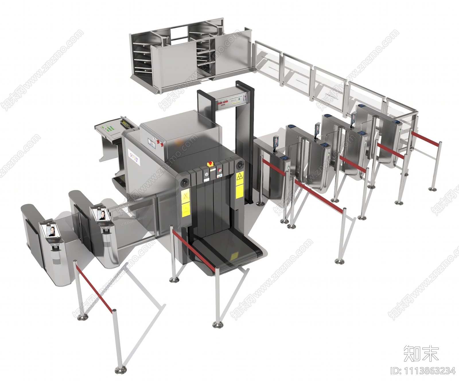 现代门禁机3D模型下载【ID:1113863234】