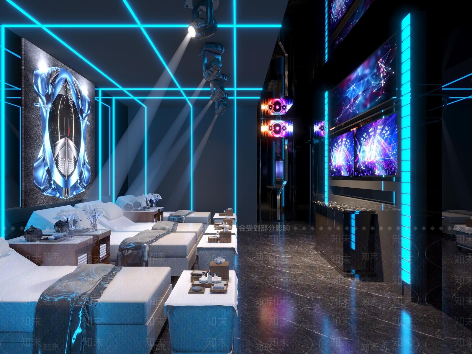 现代沐足KTV3D模型下载【ID:1113866943】