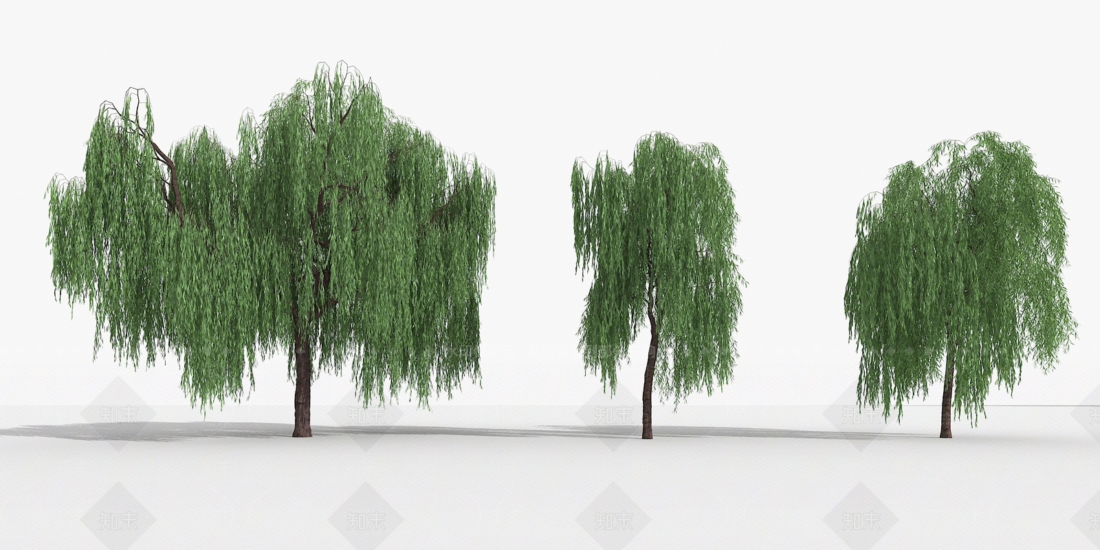现代柳树3D模型下载【ID:1113871201】