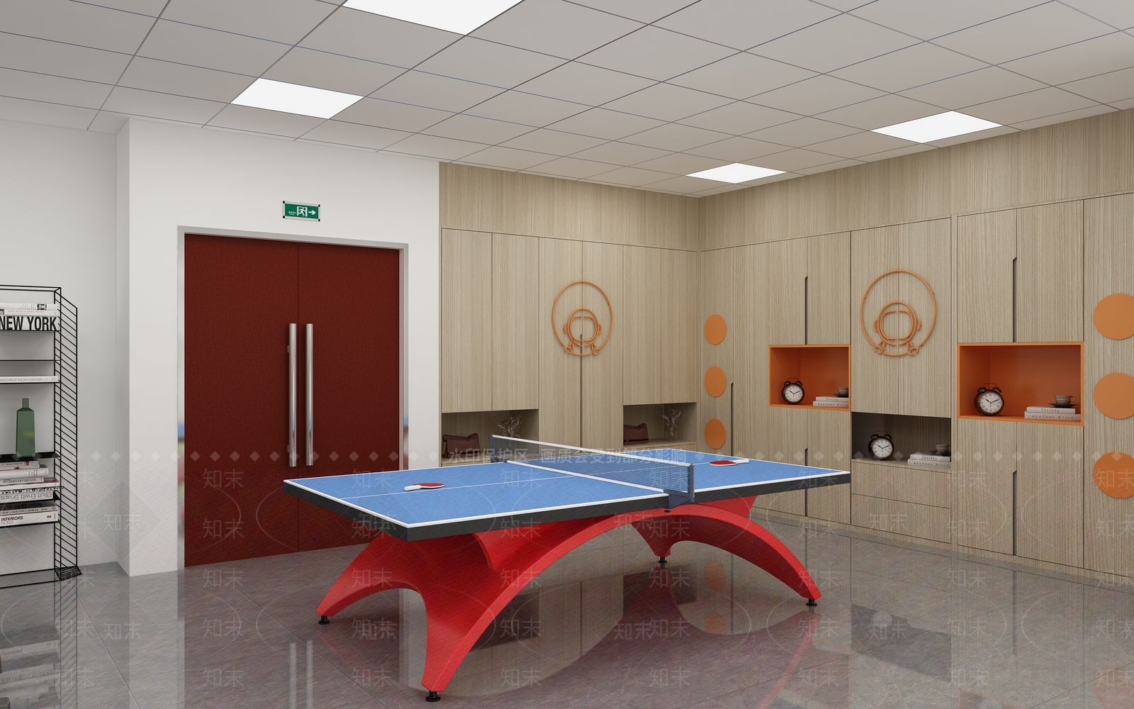 现代员工活动室3D模型下载【ID:1113876194】