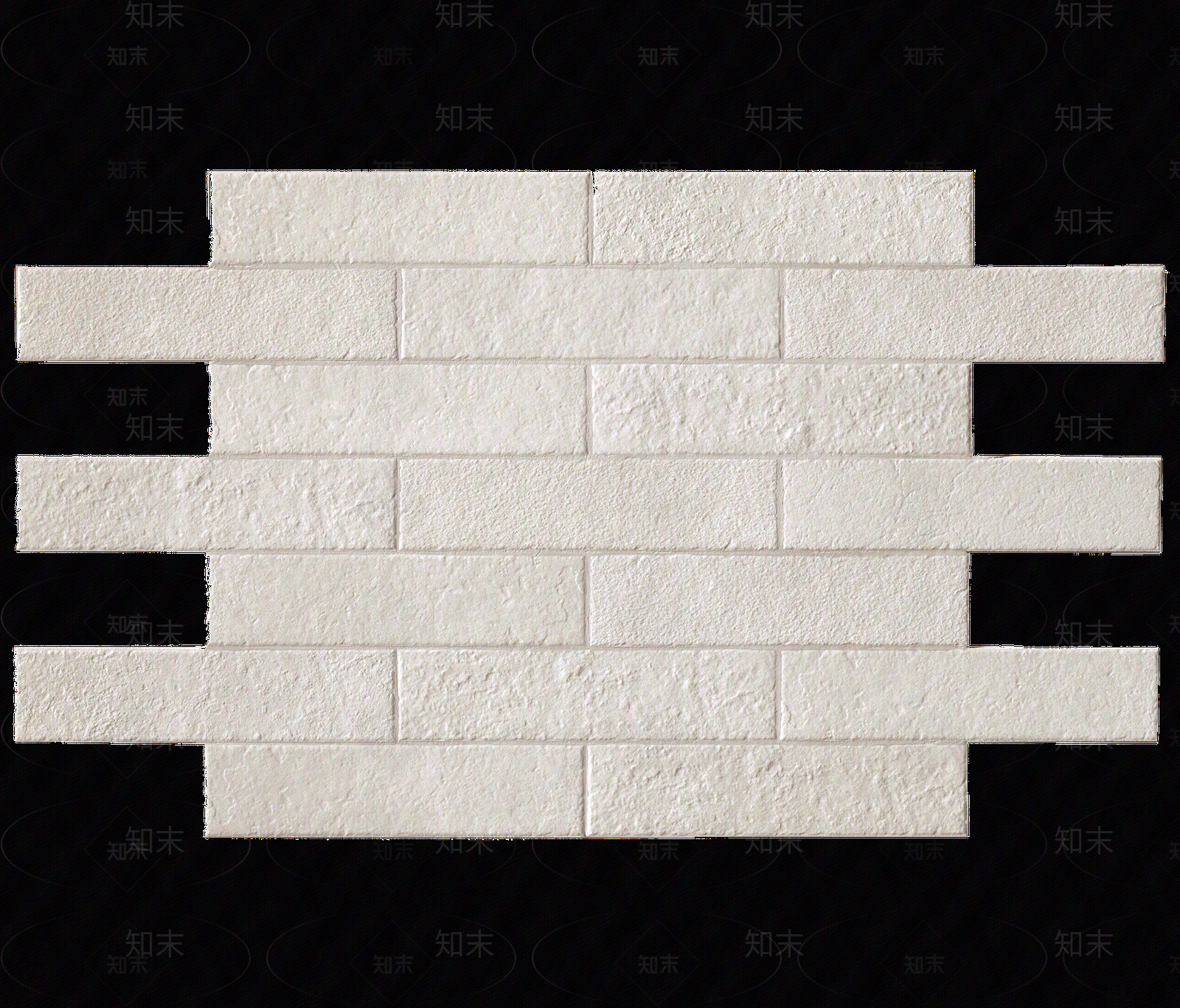 白色亚光石材工字拼条形砖贴图下载【ID:1113878152】