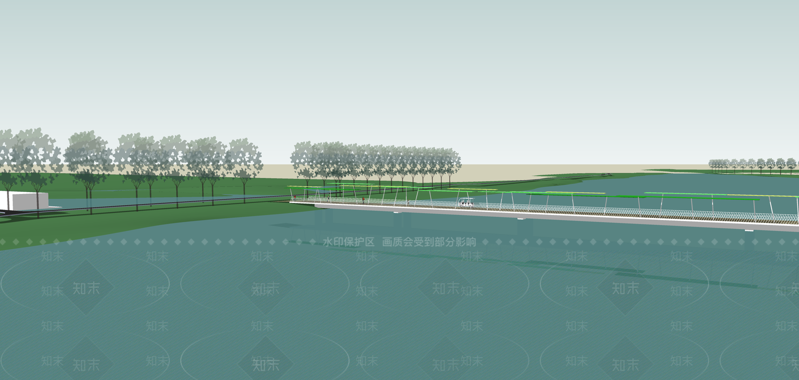 现代大桥SU模型下载【ID:1113888813】