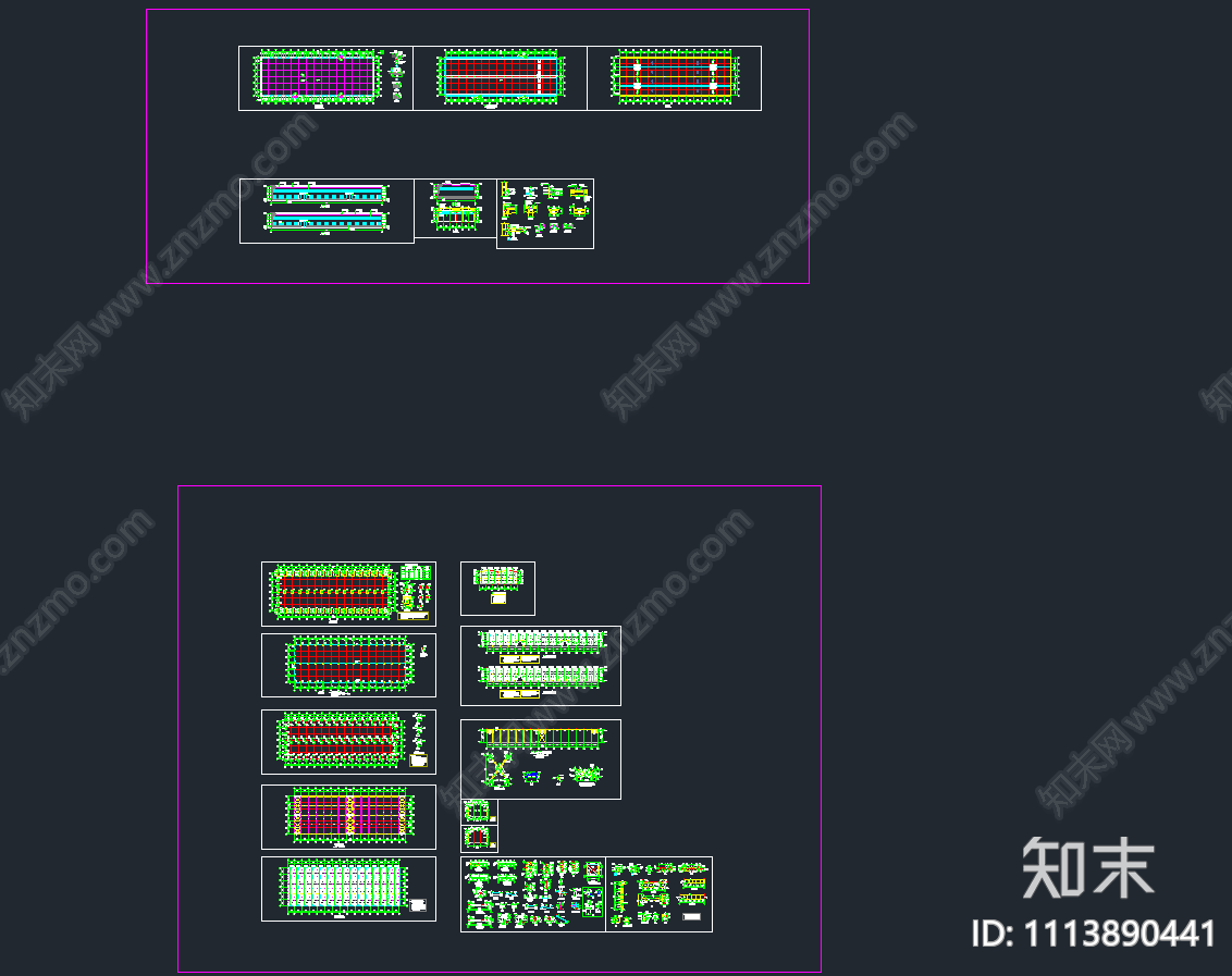 吊车双跨单层钢结构厂房建筑结构施工图施工图下载【ID:1113890441】