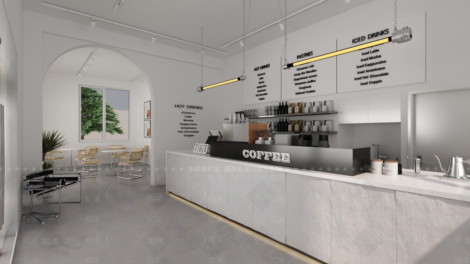 北欧咖啡厅3D模型下载【ID:1113892331】