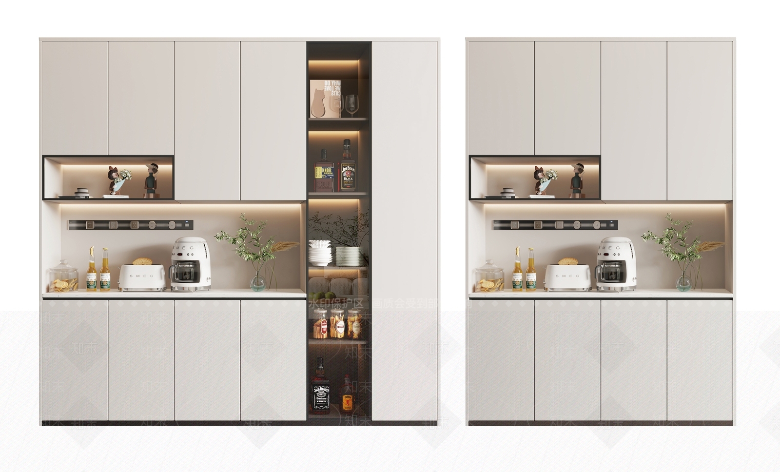 现代酒柜3D模型下载【ID:1113902024】