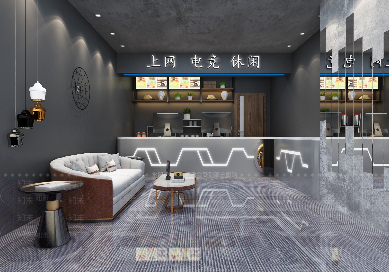 现代网吧网咖3D模型下载【ID:1113903614】