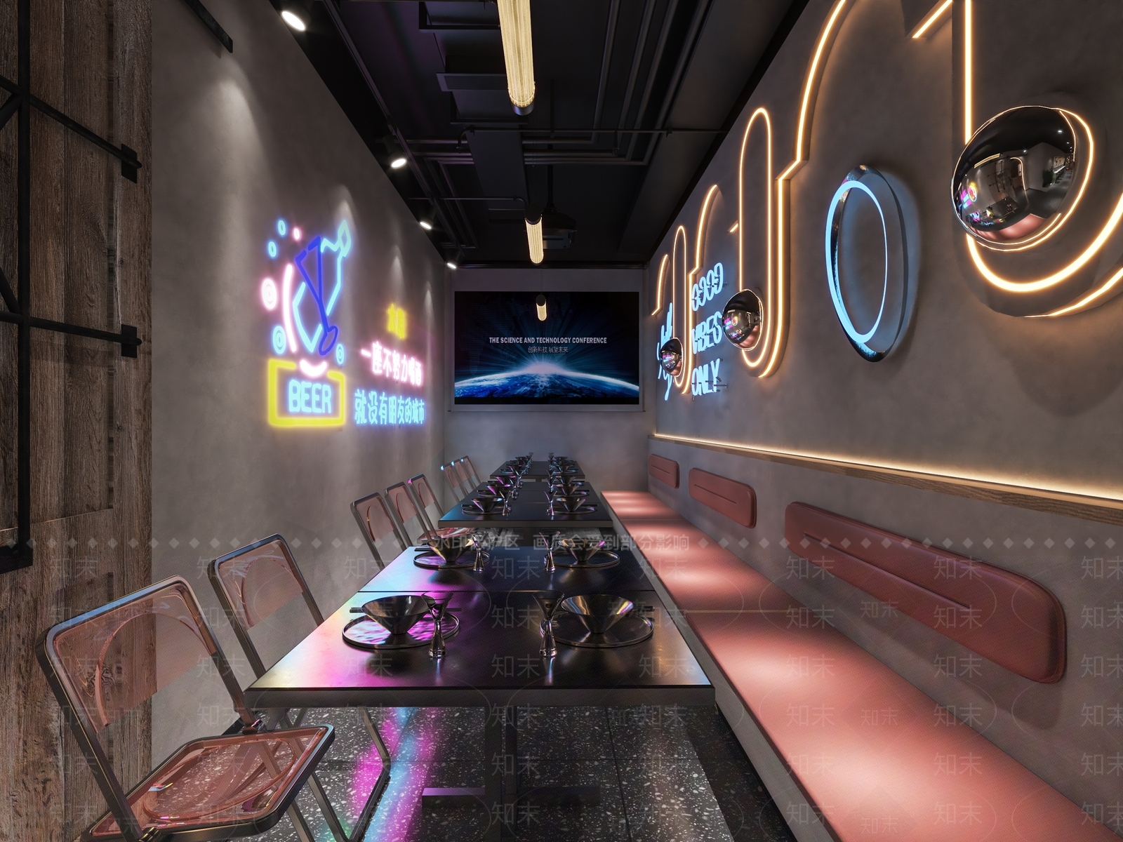 工业风烧烤店3D模型下载【ID:1113910274】