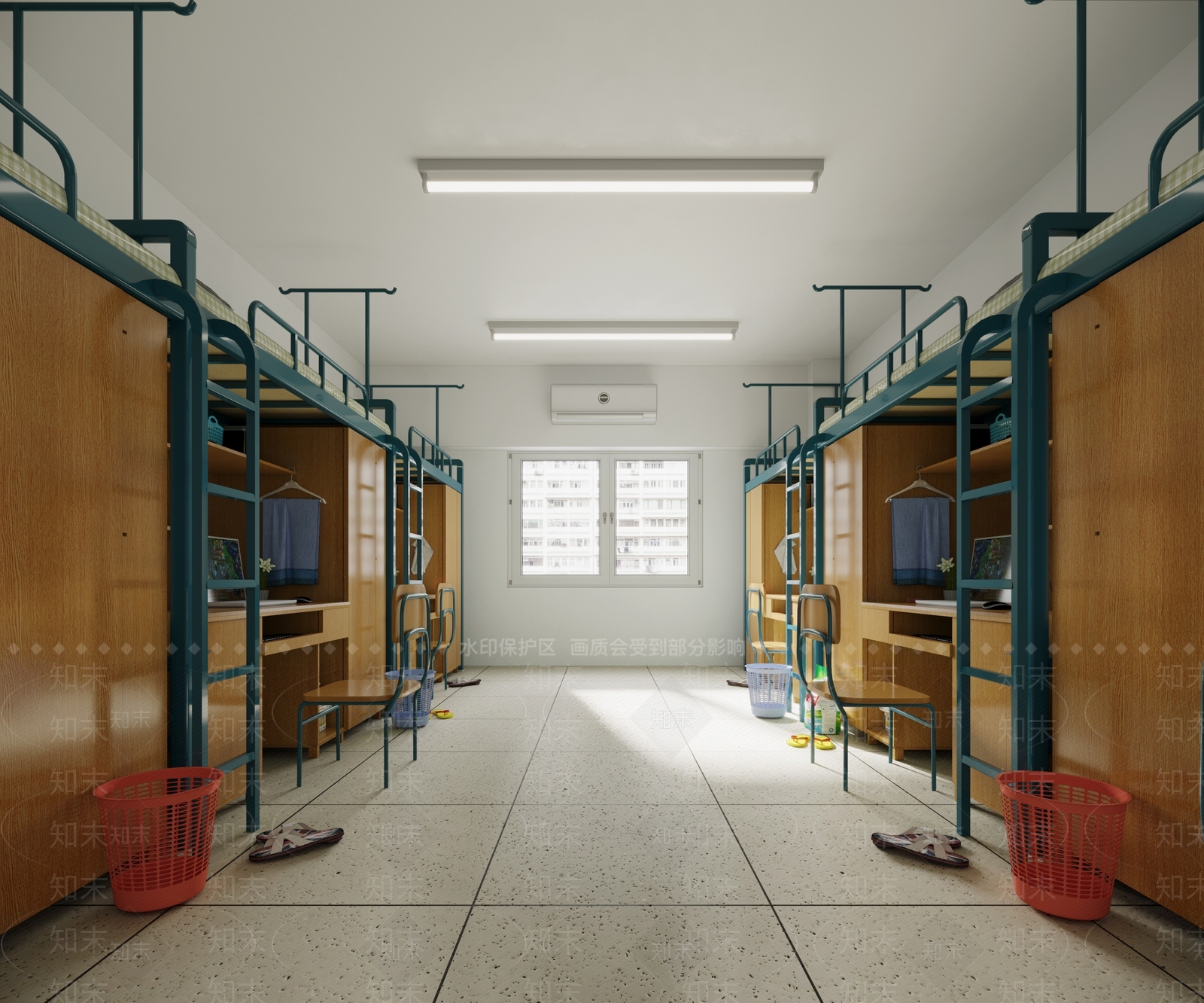 现代学校寝室3D模型下载【ID:1113913474】