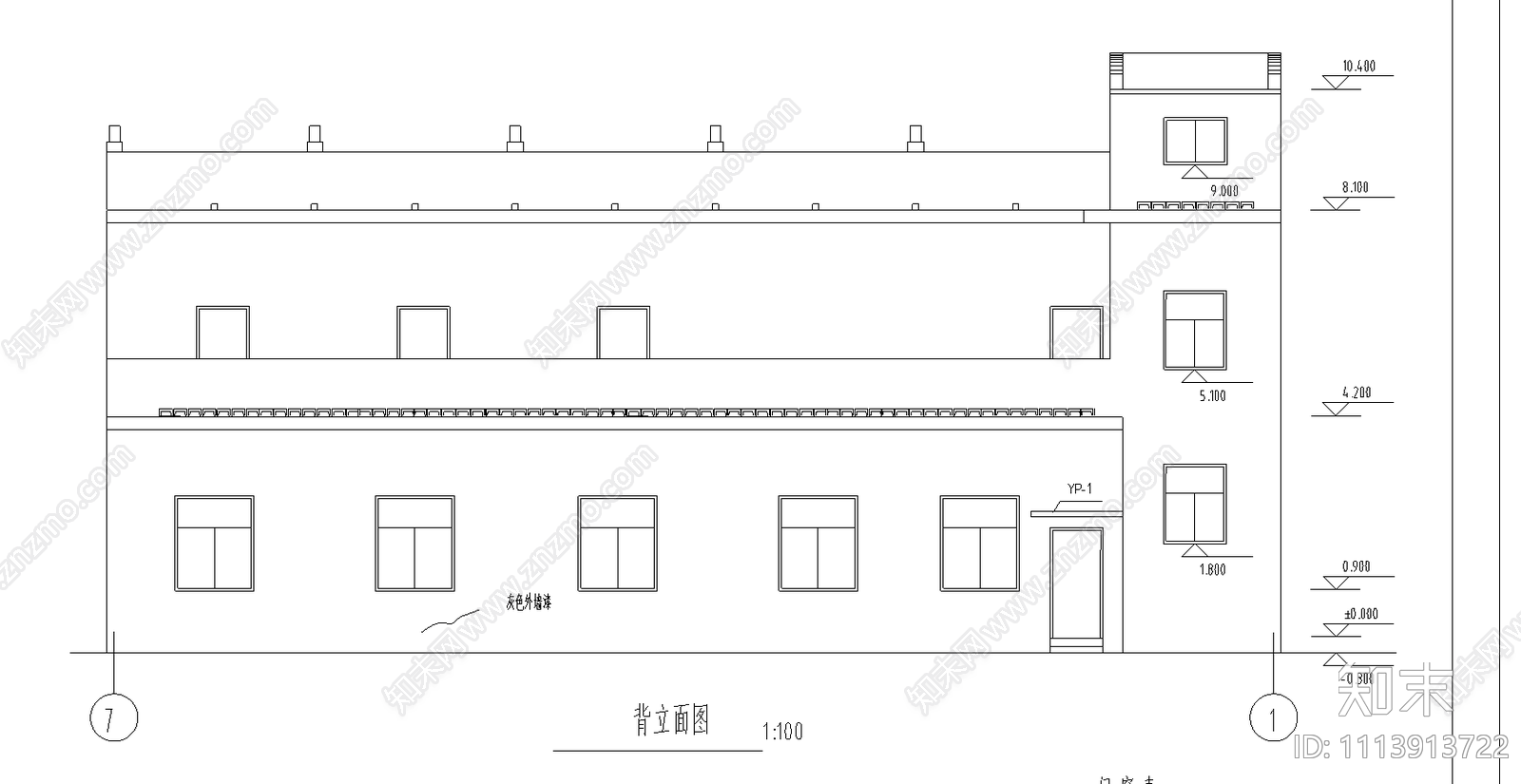 食堂施工图cad施工图下载【ID:1113913722】