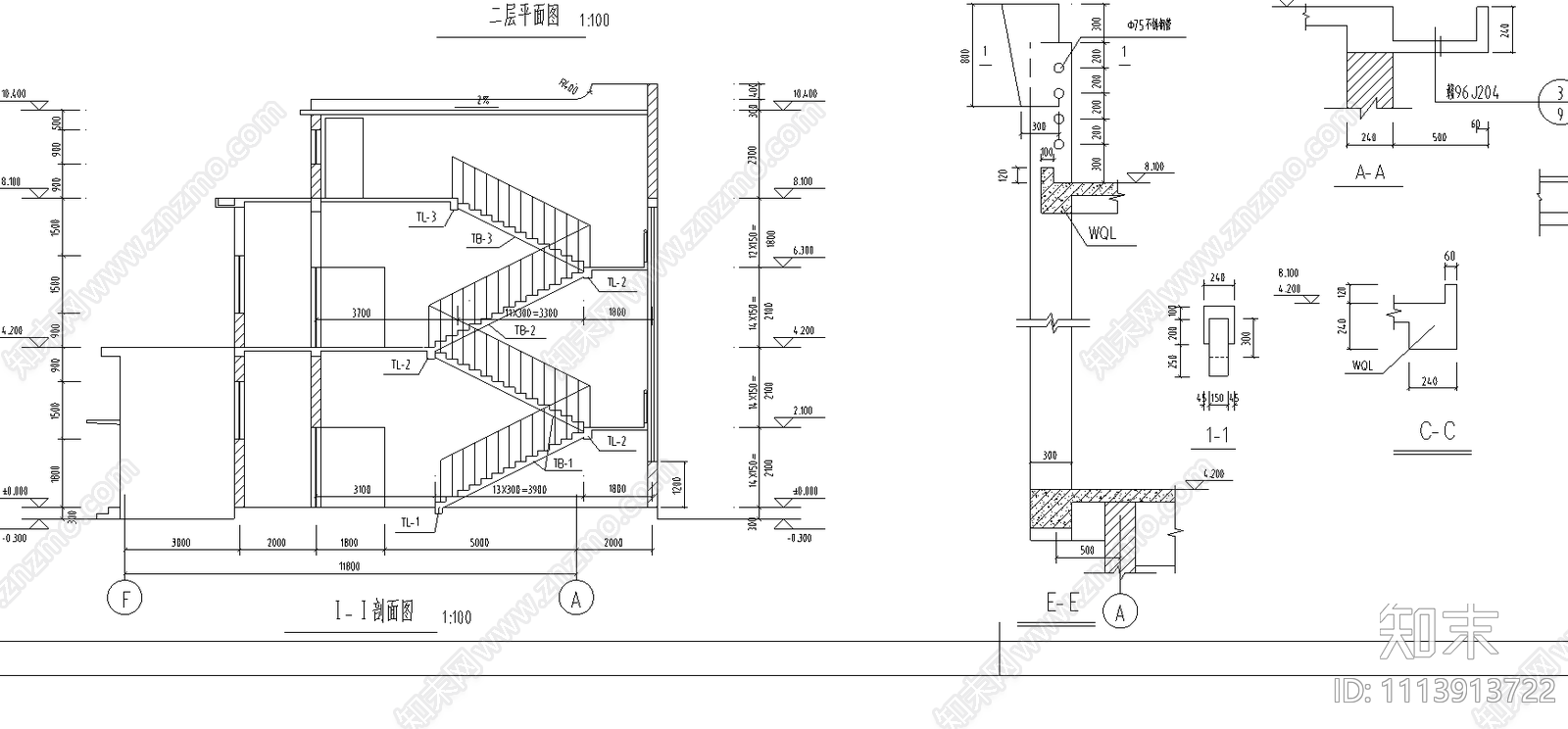 食堂施工图cad施工图下载【ID:1113913722】