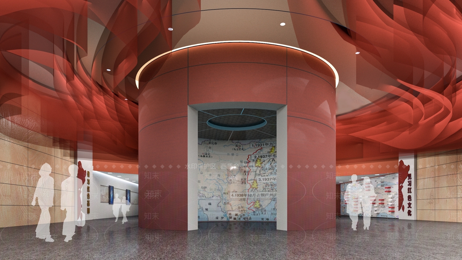 现代党建展厅SU模型下载【ID:1113921632】